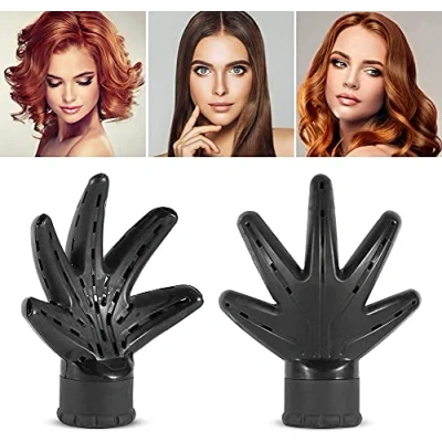 Afbeelding van Diffuser voor haardroger, handvorm, diffuser, universele haardiffuser, aanpasbaar stylingtools, zwart
