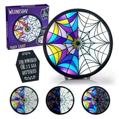 Afbeelding van WOW! STUFF Wednesday Window Moodlight met multi modi Addams Giftable Light Officiële koopwaar, verzamelobjecten, speelgoed en geschenken voor tieners, volwassenen fans van de