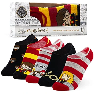 Afbeelding van Harry Potter Onzichtbare Sokken Kinderen, 5 x No Show Laag uitgesneden Geschenken