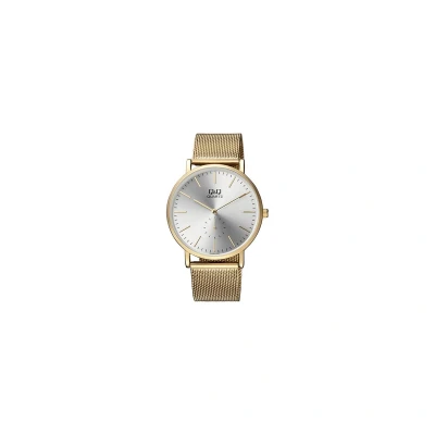 Afbeelding van Q&amp;Q horloge met goudkleurige mesh band