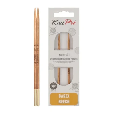 Afbeelding van Knitpro basix Birch verwisselbare 3,25 mm cirkelvormige Breipunten 1 telling