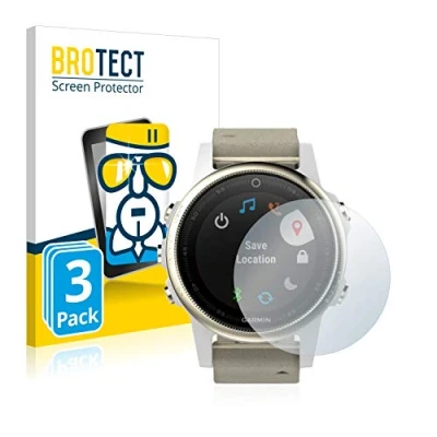 Afbeelding van BROTECT Screenprotector voor Garmin Fenix 5S (42 mm) Folie Beschermfolie Beschermglas transparant (3 Stuks)