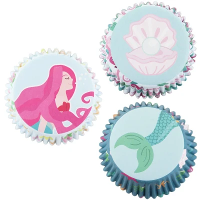 Afbeelding van Cupcake Cups PME Zeemeermin 60 stuks