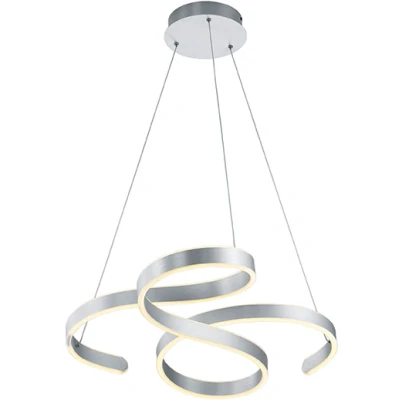 Afbeelding van Trio Lighting LED hanglamp Francis, aluminium geborsteld