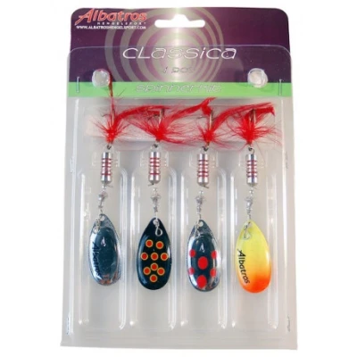 Afbeelding van Albatros Spinner Classica Spinners 9 g Rood Geel Zwart 4 stuks Roofvis