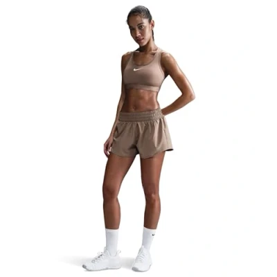Afbeelding van Nike Performance BRA Sportbh met medium support, Dames, Maat: Medium, Mink brown/white