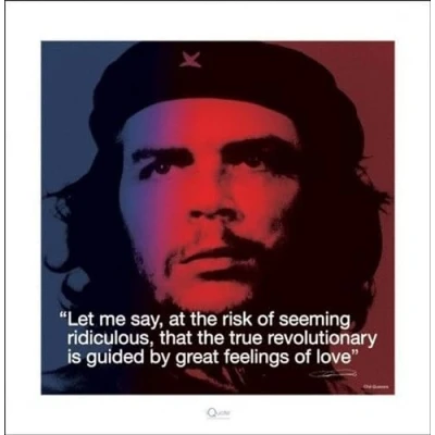 Afbeelding van Kunstdruk Che Guevara iQuote 40x40cm
