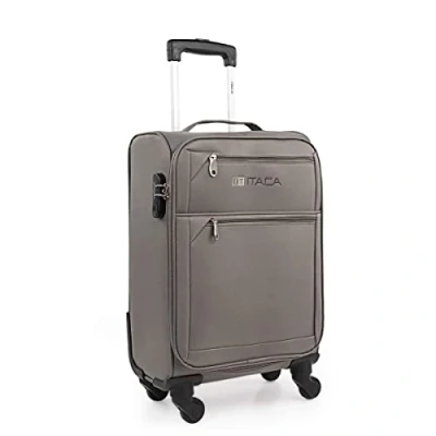 Afbeelding van ITACA Stijve Cabine Suitcase 20 Klein Reis Koffer met Wielen EVA Hand 55x40x20 Telescoopsteel Lichtgewicht Cabin Max Hanbagage Luggage TSA cijferslot 701050, Antraciet