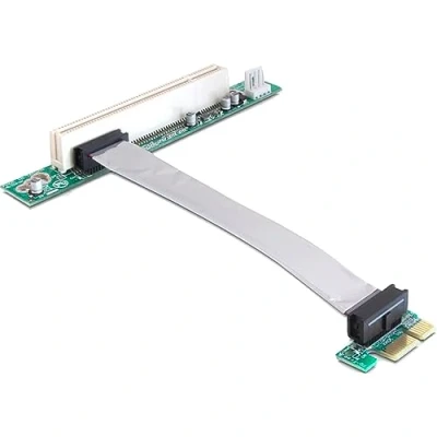 Afbeelding van PCIe riser kaart x1 &gt; PCI 32 bit met kabel 13cm Delock