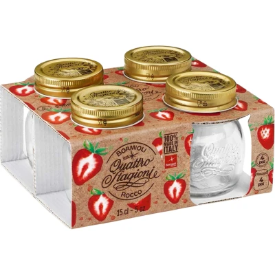 Afbeelding van Bormioli Rocco Weckpotten Quattro Stagioni ø 7.5 cm / 150 ml 4 stuks