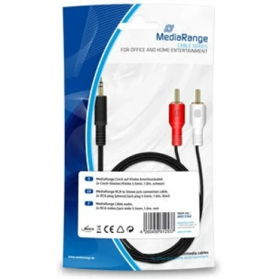 Afbeelding van MediaRange RCA naar Stereo jack aansluitkabel, 2x stekker (phono)/