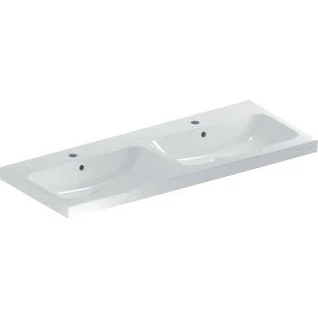 Afbeelding van Geberit iCon Light dubbele wastafel wit KeraTect (120 x 48 cm) zonder