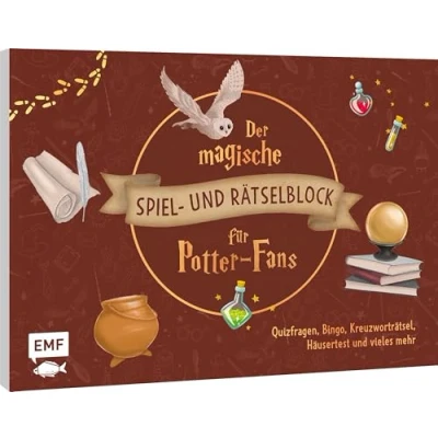 Afbeelding van Der magische Spiel und Rätselblock für Potterheads: Ultimativer Spiele Spaß Harry Potter Fans: Quizfragen, Bingo, Kreuzworträtsel, Patronus Orakel vieles mehr