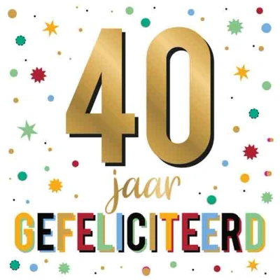 Afbeelding van Verjaardagskaart Daisy XL 40 jaar