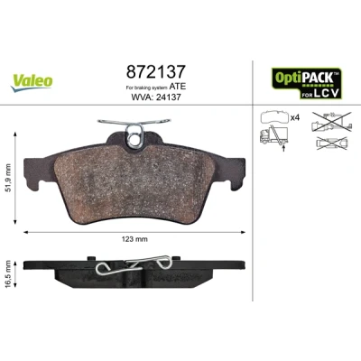 Afbeelding van Valeo Remblokset 872137