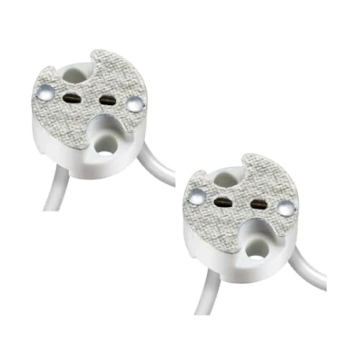 Afbeelding van ledscom.de 2 stuks GU5.3/G4 fitting, keramisch, wit, 12V AC, max. 25W