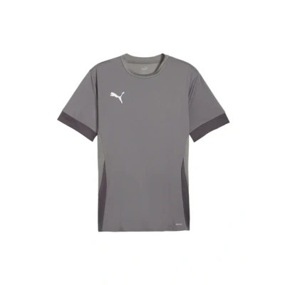 Afbeelding van PUMA teamGOAL Matchday Jersey Heren Sportshirt Cast Iron Wit Shadow Grijs Maat XL