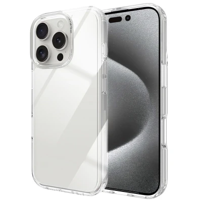 Afbeelding van Apple iPhone 16 Pro Hoesje Kunststof Accezz Backcover/Softcase Transparant Telefoonhoesje Shockproof/Valbescherming