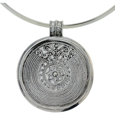 Afbeelding van Behave Ibiza ketting met ronde hanger