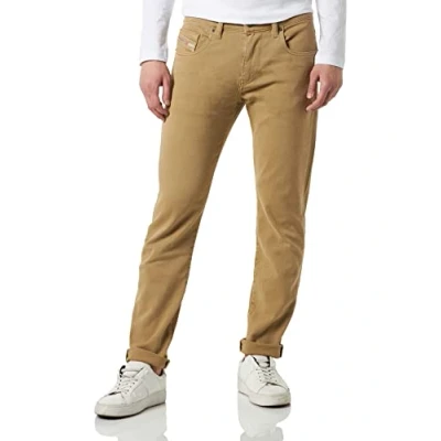 Afbeelding van Diesel heren 2019 D Strukt straight slim fit jeans met gekleurde wassing in de kleur Camel, maat: W34/L30