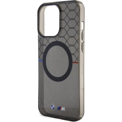 Afbeelding van BMW IML Printed Pattern Back Case (MagSafe Compatible) Geschikt voor Apple iPhone 13 Pro Max (6.7&quot;) Grijs
