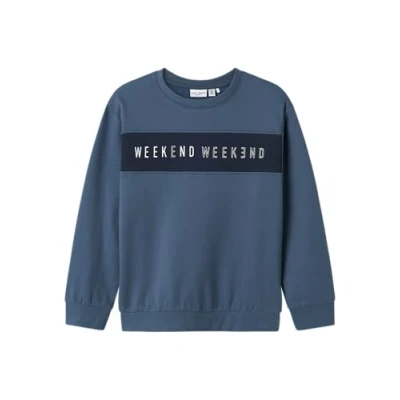 Afbeelding van NAME IT Jongens Nkmvance Ls Nreg Sweat Bru Sweatshirt, bering sea, 122 128