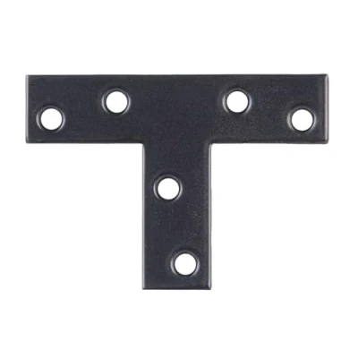Afbeelding van Alberts platte connector 50x, T vormig, 70 x 50 16 mm, zwart, kunststof gecoat