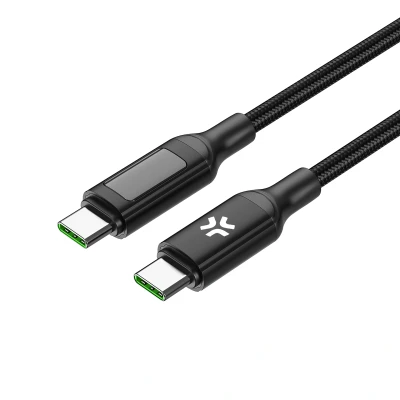 Afbeelding van Celly USB C Kabel Zwart 2 Meter Powerbanks, Batterijladers &amp; Kabels