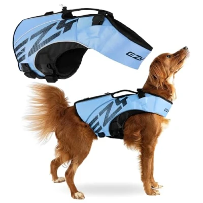 Afbeelding van EzyDog DFD Boost Zwemvest Hond Honden Reddingsvest L Blauw