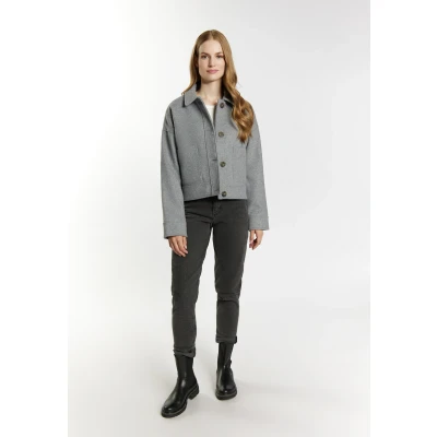 Afbeelding van Overgangsjack gemaakt van een wolmix DREIMASTER S / Grijs Melange 77% Polyester 15% Wol 5% Polyacryl 3% Viscose