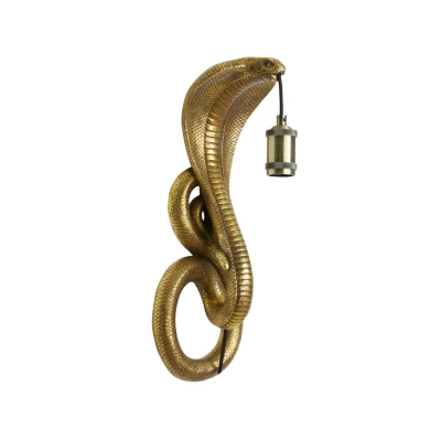 Afbeelding van Wandlamp Snake Antiek Brons 18.5x18x52cm
