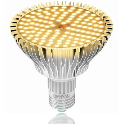 Afbeelding van QIANYAN Warmere witte led groeilampen, 80 W, volledig spectrum, plantenlamp, upgrade PPFD 300 μmol/s/㎡ groeilamp voor kamerplanten, zaailingen, tuin, bloemen