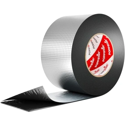 Afbeelding van Poppstar Alu Butyl Tape (10 m x 75 mm 1,5 mm) Aluminium Afdichtband Zelfklevend