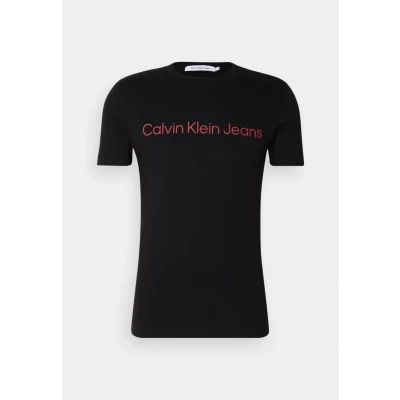 Afbeelding van Calvin Klein Jeans CORE Institutional LOGO SLIM TEE Tshirt print, Heren, Maat: XXL, Black/salsa