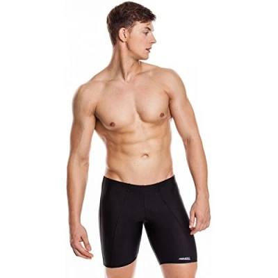 Afbeelding van Aqua Speed Heren Lange Zwembroek Strakke Jammer voor Training &amp; Wedstrijden Ultra Chloorbestendig Sneldrogend Duurzaam Zwart M