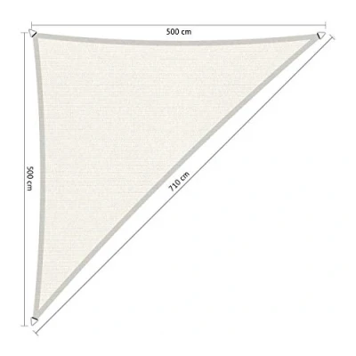 Afbeelding van Shadow comfort schaduwdoek driehoek 5 x 7,1 m Arctic White