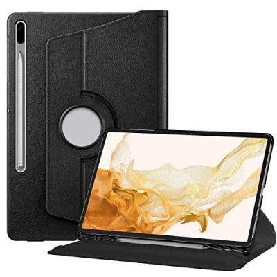 Afbeelding van Fintie Hoes voor Samsung Galaxy Tab S7 FE 2021 / Plus 2020 12.4 inch, 360 Graden Draaibare Standaard Beschermhoes met S Pen Houder, Auto Sleep/Wake Functie, (*Zwart)