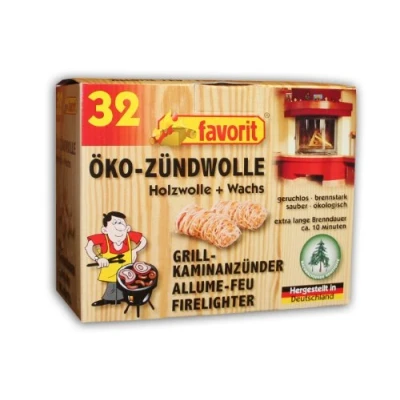 Afbeelding van favorit® Aanmaakblokjes houtwol 32 stuks