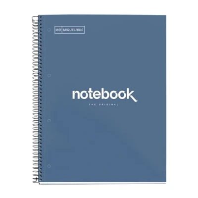 Afbeelding van Miquelrius Notitieboek met spiraalbinding, 1 emoties, omslag, DIN A4, microgeperforeerd, 80 vellen, 90 g/m², geruit 5 mm