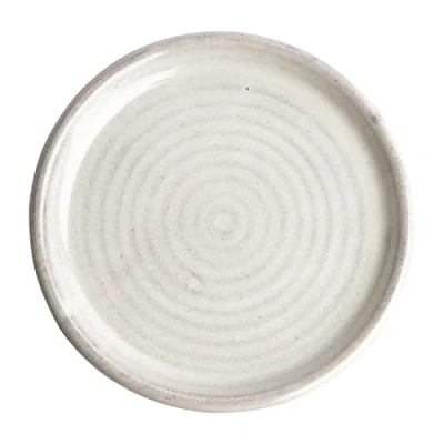 Afbeelding van Olympia Canvas ronde borden met smalle rand wit 18cm (6 stuks)
