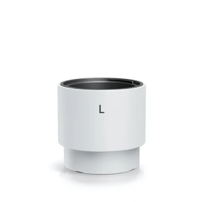 Afbeelding van MELTOM Bloembak, bloempot met uitneembare inzetstuk, rond, vorstbestendig, modern, mat (wit, L 30 cm)