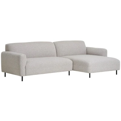 Afbeelding van House Nordic Salvador Lichtgrijs Bouclé 2 Zits + Chaise Lounge Rechts