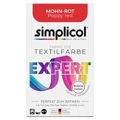 Afbeelding van simplicol Expert Dye Your Express in een machine of kom verpakking van 150 g Poppy Red Color