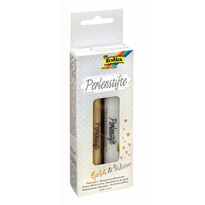 Afbeelding van folia Perlenstifte &#039;Gold &amp; Silver&#039;, 30 ml, 2er Set