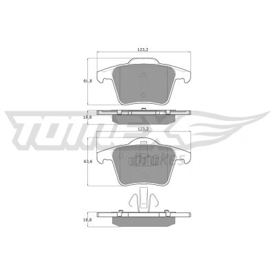 Afbeelding van Remblokkenset, schijfrem TOMEX Brakes TX 14 07