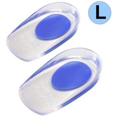 Afbeelding van Fako Bijoux® 3D Soft Gel Hielspoor Zooltjes Maat 40 46 Hielbeschermer Gelhak Hiel Inlegzool Cups Inlegzolen L Blauw