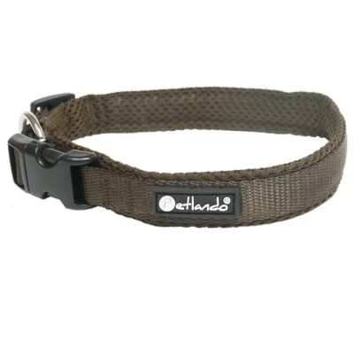Afbeelding van Petlando Hondenhalsband Mesh Mokka Klikhalsband 55 60/4 cm