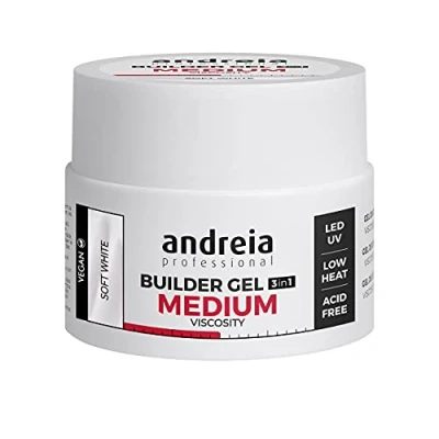 Afbeelding van Andreia Professional Profection Builder Gel Monofasische nagelconstructie Zacht wit 44g