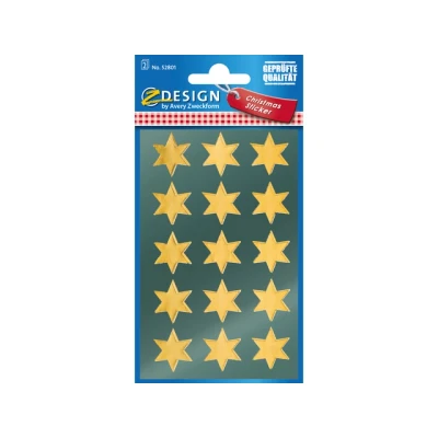 Afbeelding van Avery Etiket Z design Christmas gouden sterren 2 vel