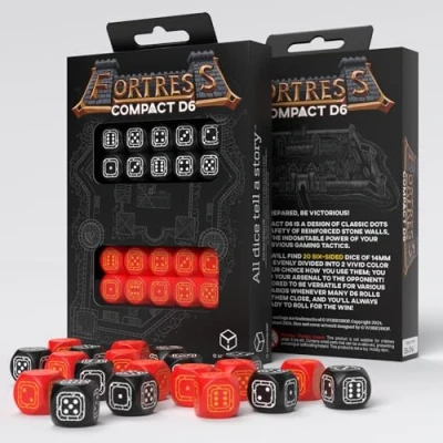 Afbeelding van Q Workshop QWOSTCB4 Fortress Compact D6: Black &amp; Red